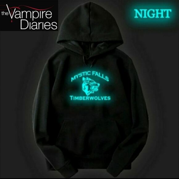 Glow-In-The-Dark TVD The Vampire Diaries Hoodie - Picture 1 of 5